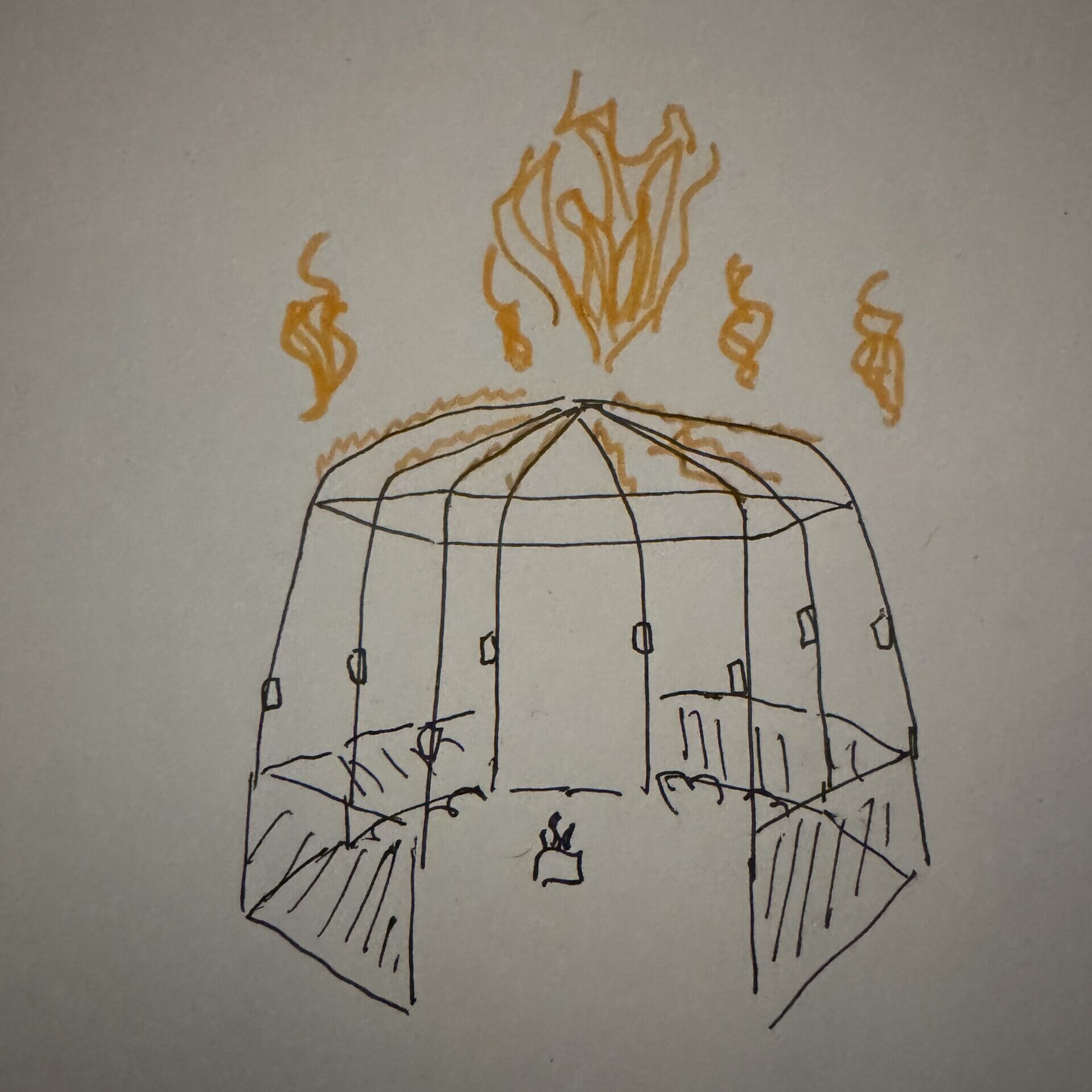 Fire Gazebo by Becca Strong